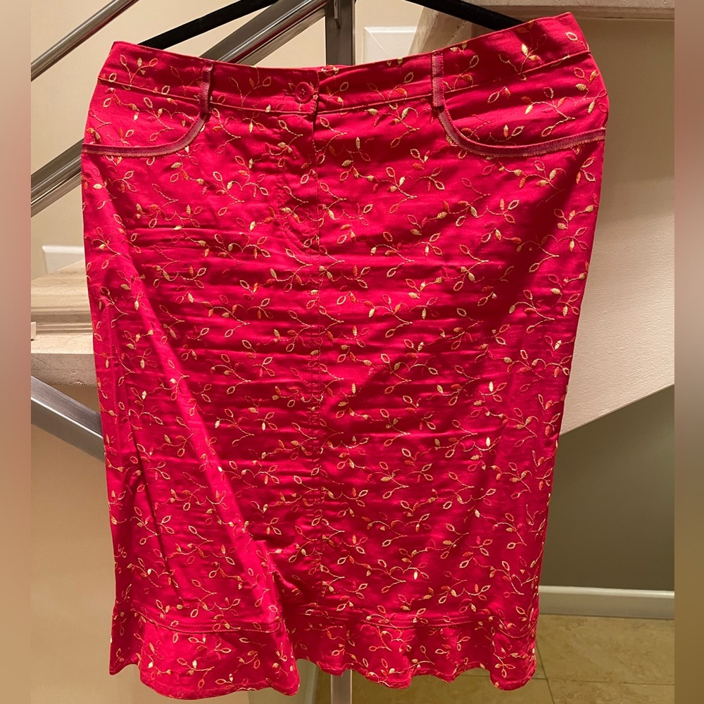 MISSONI vintage Elegant Red Floral Skirt